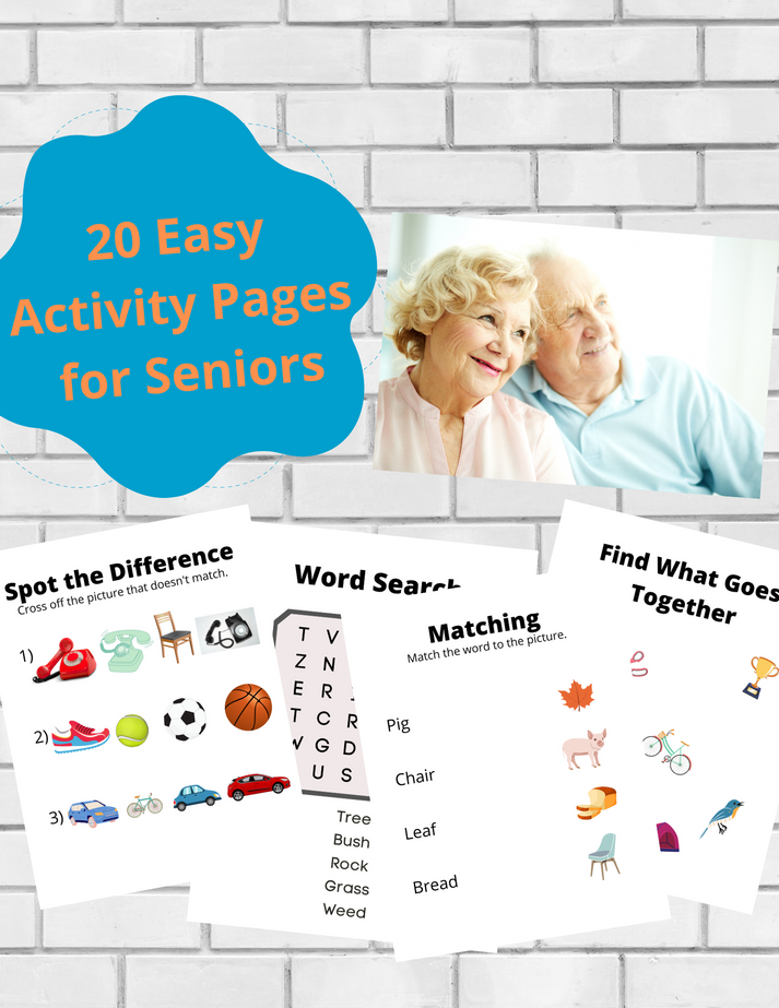Senior Activity Log Printable Activity Pages for Seniors – GrandMinds